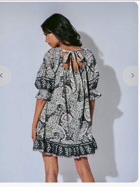 Cleobella ORGANIC COTTON Printed Tie-Back Mini Dress